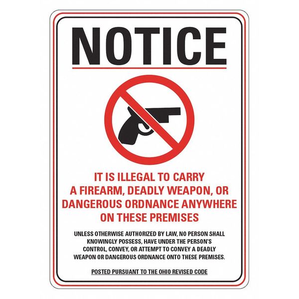 Security Sign, 14 in H, 10 in W, Aluminum, Vertical Rectangle, English, LCU1-2002-RA_10x14