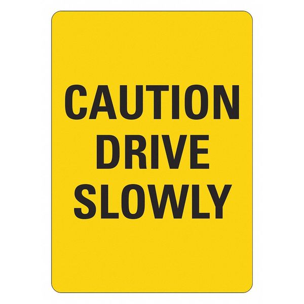 Traffic Sign, 14 in Height, 10 in Width, Plastic, Vertical Rectangle, English