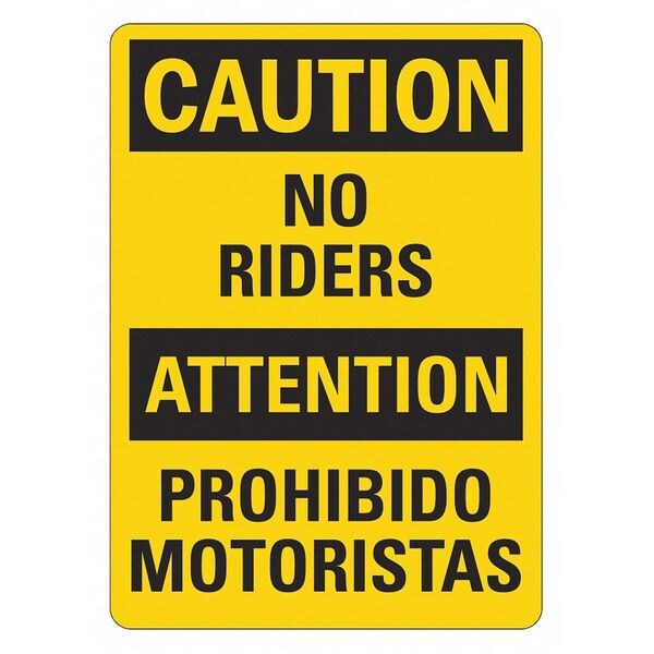Facility Sign, 14 in Height, 10 in Width, Plastic, Vertical Rectangle, English, Spanish