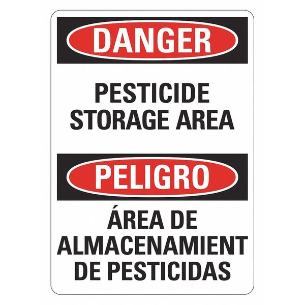 Facility Sign, 14 in Height, 10 in Width, Plastic, Vertical Rectangle, English