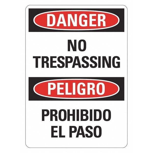 Facility Sign, 14 in H, 10 in W, Plastic, Vertical Rectangle, English, LCU4-0754-NP_10x14