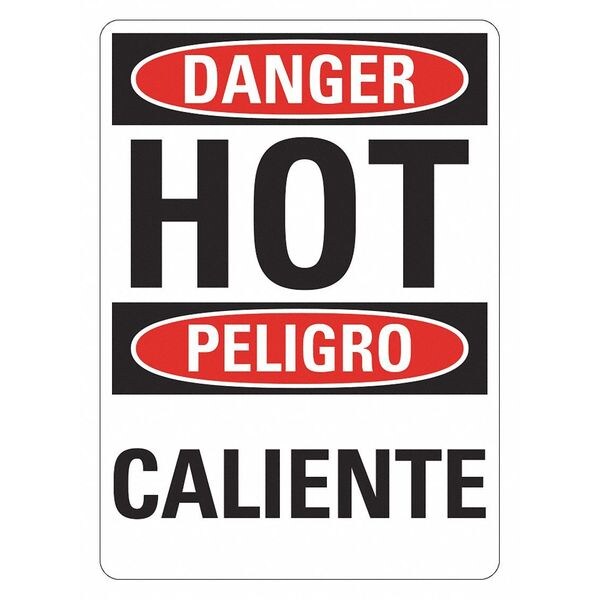 Danger Sign, 14 in H, 10 in W, Plastic, Vertical Rectangle, English, LCU4-0756-NP_10x14