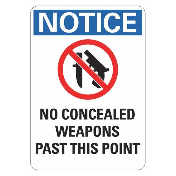 Security Sign, 14 in H, 10 in W, Aluminum, Vertical Rectangle, English, LCU1-0093-RA_10x14