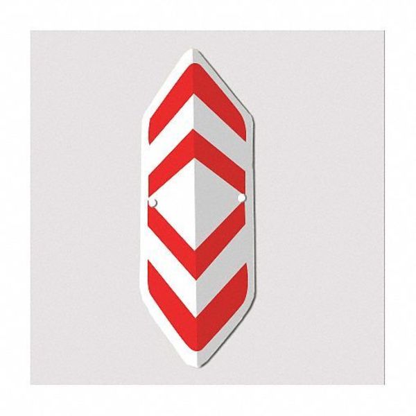 Safety Sign, 6 in H, 4 in W, Aluminum, V-Shape Projection, English, T1-6282-EG_4X6