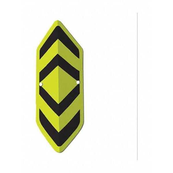 Safety Sign, 6 in H, 4 in W, Aluminum, V-Shape Projection, English, T1-6284-EG_4X6