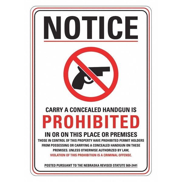 Security Sign, 14 in H, 10 in W, Non-PVC Polymer, Vertical Rectangle, English, LCU1-0161-ED_10x14