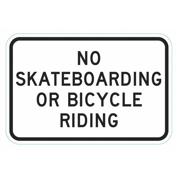 Facility Sign, 12 in Height, 18 in Width, Aluminum, Horizontal Rectangle, English