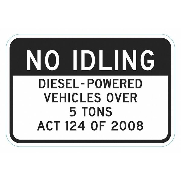 No Idling Parking Sign, 18