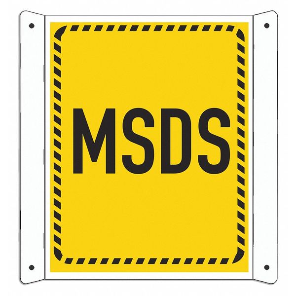 Msds Information Sign, 10inx8in, Aluminum