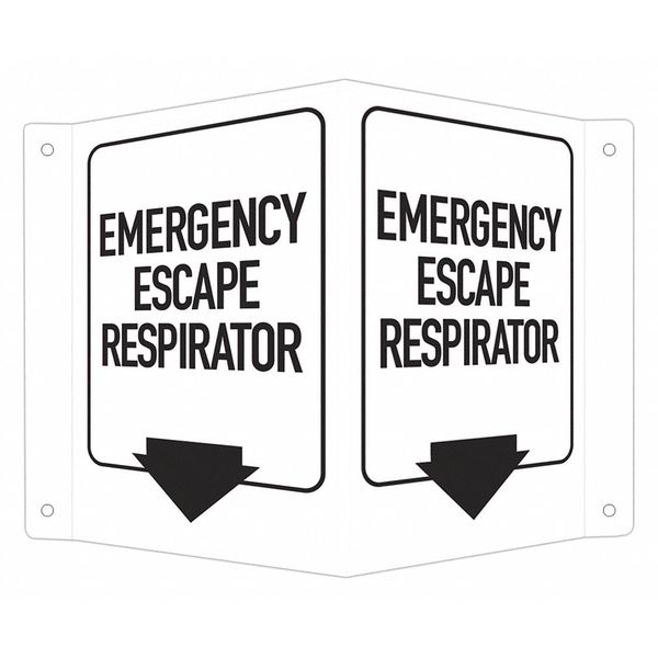 Facility Sign, 6 in Height, 4 in Width, Aluminum, V-Shape Projection, English