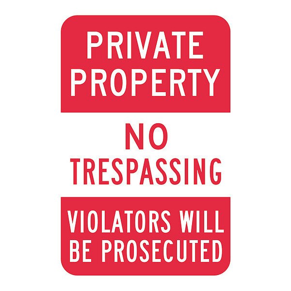 Facility Sign, 18 in Height, 12 in Width, Aluminum, Vertical Rectangle, English