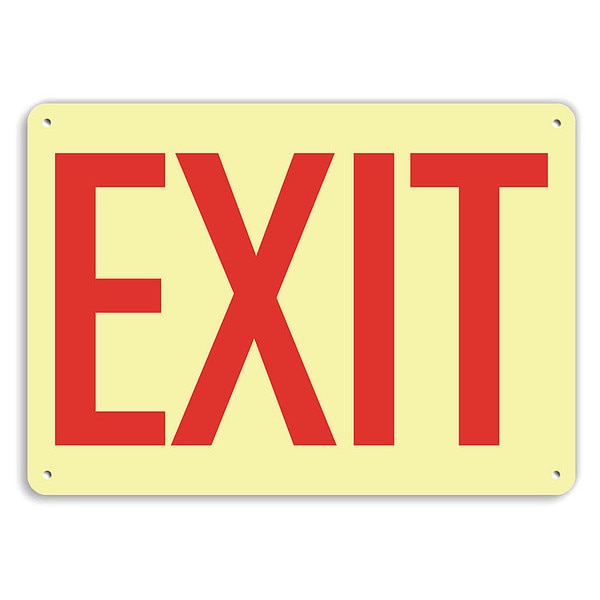 Aluminum Exit & Entrance Sign, 10x14in