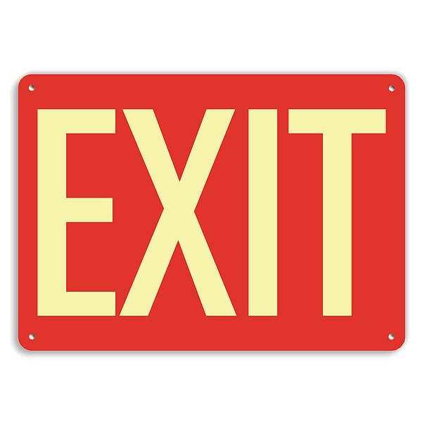 Aluminum Exit & Entrance Sign, 10x14in