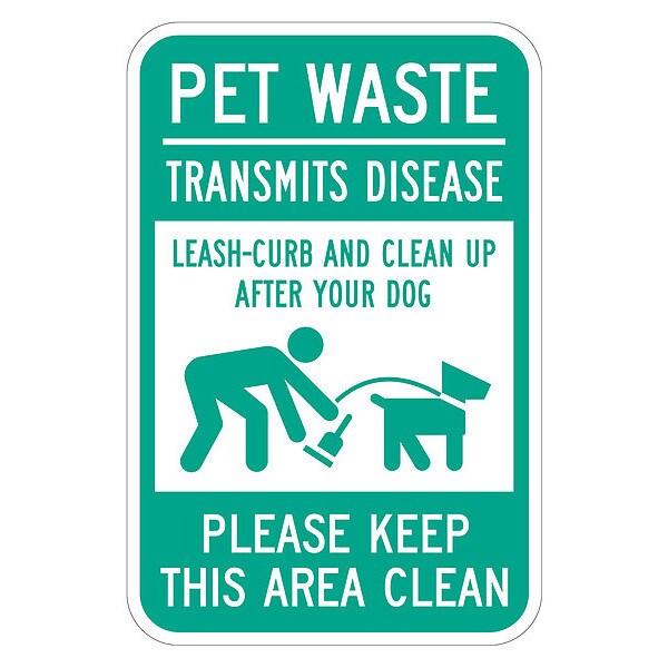 Office and Facility Sign, 18 in Height, 12 in Width, Aluminum, Vertical Rectangle, English