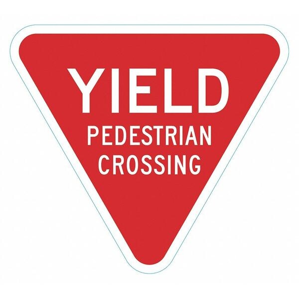 Directional Sign, 18 in H, 18 in W, Aluminum, Triangle, English, T1-6260-HI_18x18