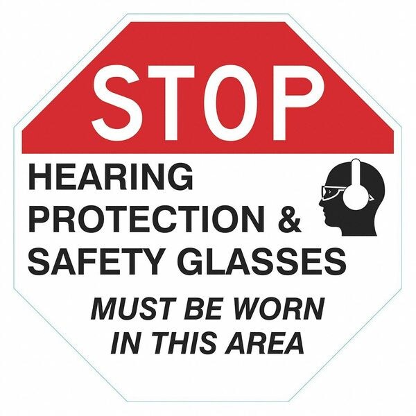 Personal Protection Sign, 24 in Height, 24 in Width, Aluminum, Square, English