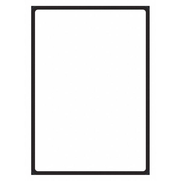 Plastic Blank Sign  Sign, 10 in Height, 7 in Width, Plastic, Horizontal Rectangle, English