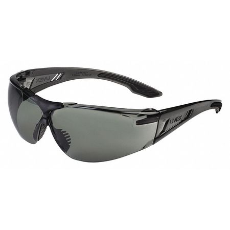 Safety Glasses, Wraparound Gray Polycarbonate Lens, Anti-Fog