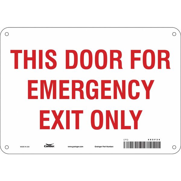 Safety Sign, 7 in x 10 in, Polyethylene