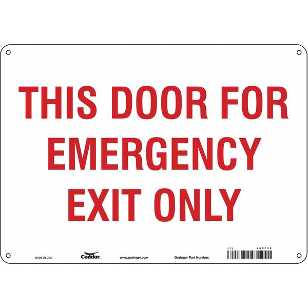 Safety Sign, 10 in x 14 in, Polyethylene