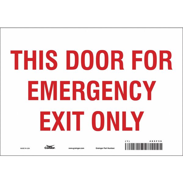 Safety Sign, 7 in x 10 in, Vinyl