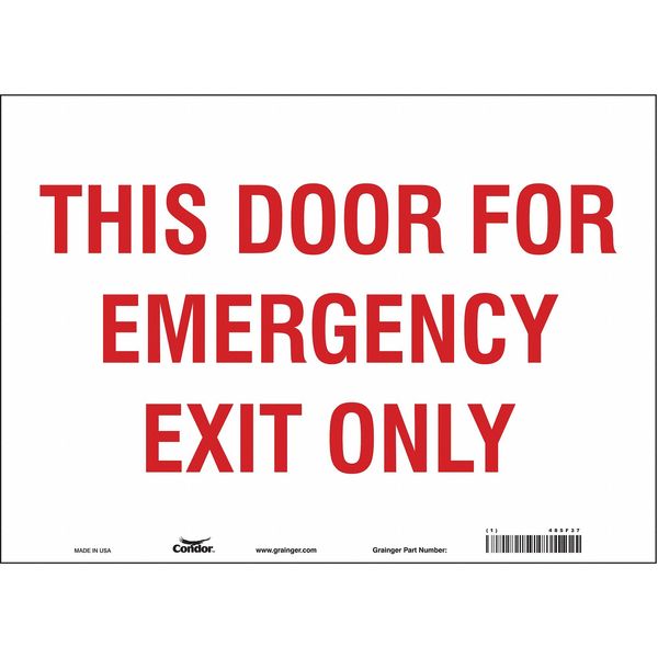 Safety Sign, 10 in x 14 in, Vinyl