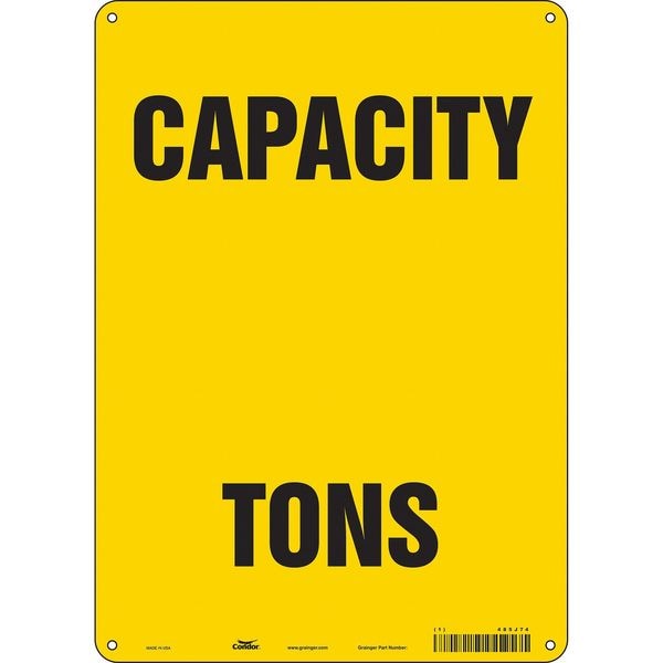 Safety Sign, 14 in Height, 10 in Width, Polyethylene, Vertical Rectangle, English, 485J74