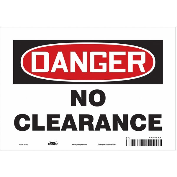 Safety Sign, 7 in Height, 10 in Width, Vinyl, Vertical Rectangle, English, 485K29