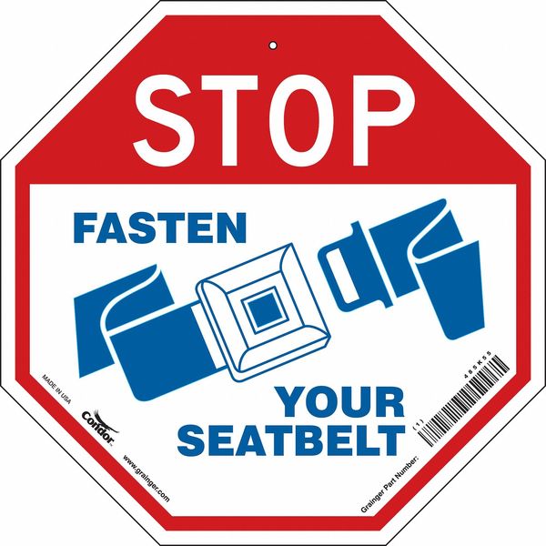 Stop Fasten Seatbelt Sign, 18