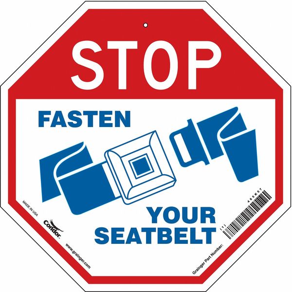 Stop Fasten Seatbelt Sign, 18