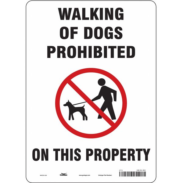 Safety Sign, 14 in Height, 10 in Width, Polyethylene, Vertical Rectangle, English, 485L08