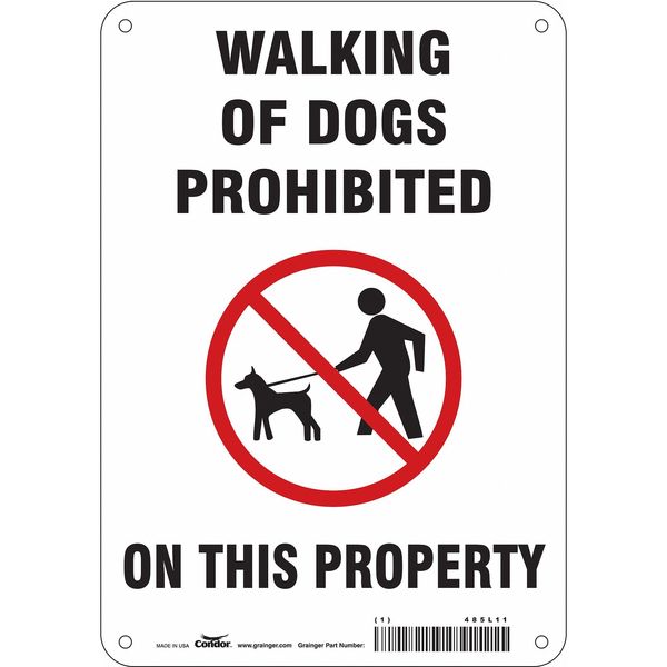 Safety Sign, 10 in Height, 7 in Width, Vinyl, Horizontal Rectangle, English, 485L11