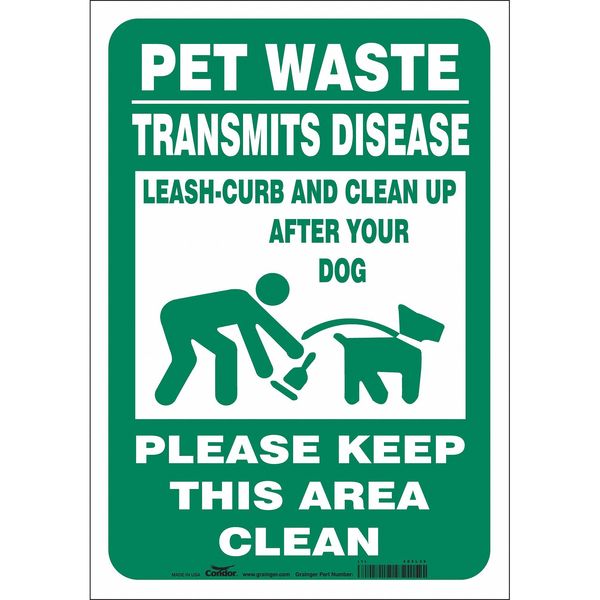 Safety Sign, 10 in Height, 7 in Width, Vinyl, Horizontal Rectangle, English, 485L39