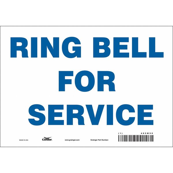 Safety Sign, 7 in Height, 10 in Width, Vinyl, Vertical Rectangle, English, 485M90
