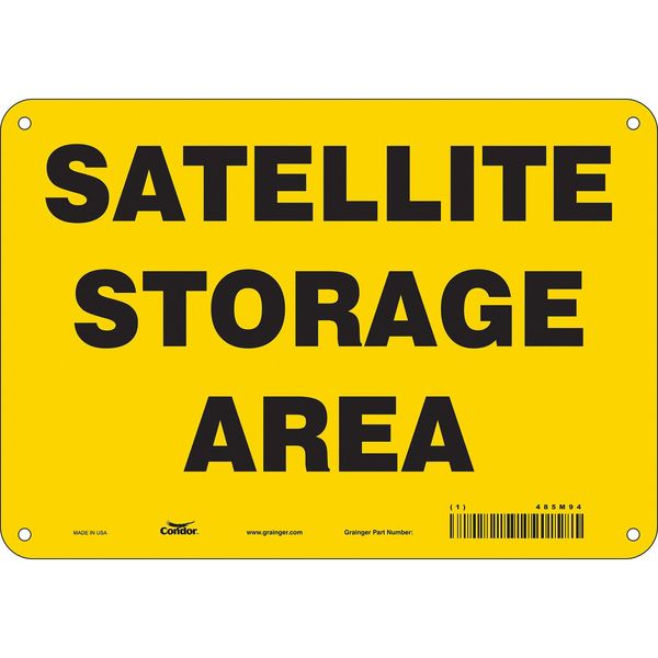 Safety Sign, 7 in Height, 10 in Width, Polyethylene, Vertical Rectangle, English, 485M94