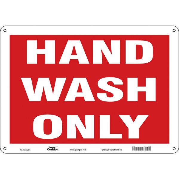 Safety Sign, 10 in Height, 14 in Width, Polyethylene, Horizontal Rectangle, English, 485N30