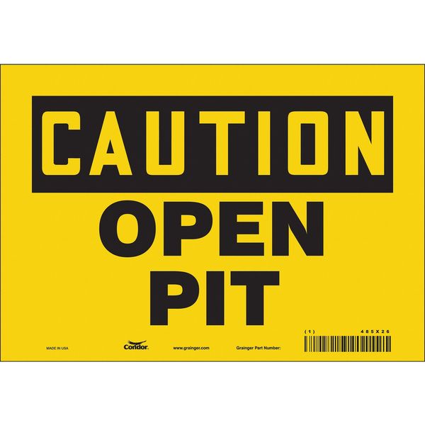 Safety Sign, 7 in Height, 10 in Width, Vinyl, Vertical Rectangle, English, 485X26