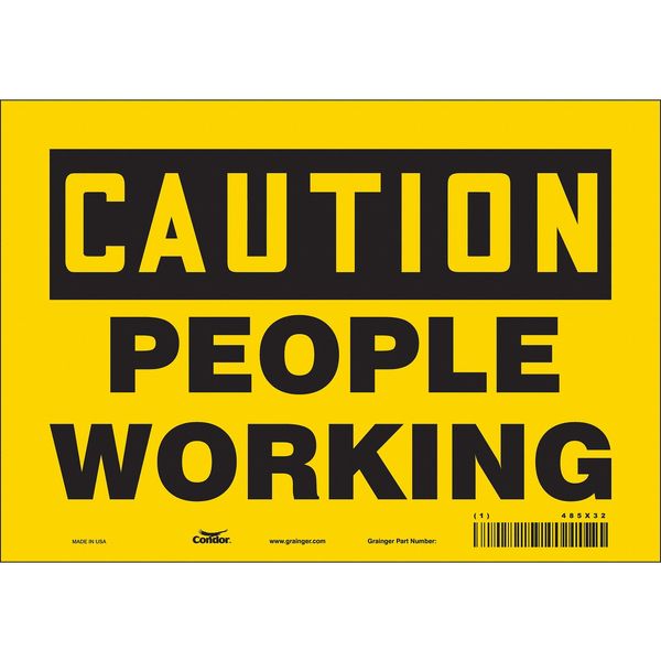 Safety Sign, 7 in Height, 10 in Width, Vinyl, Vertical Rectangle, English, 485X32