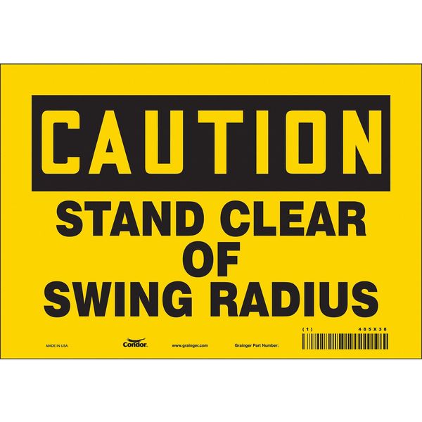 Construction Sign, 7 in Height, 10 in Width, Vinyl, Vertical Rectangle, English