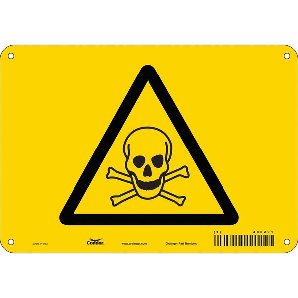 Safety Sign, 7 in Height, 10 in Width, Polyethylene, Vertical Rectangle, English, 485Z91