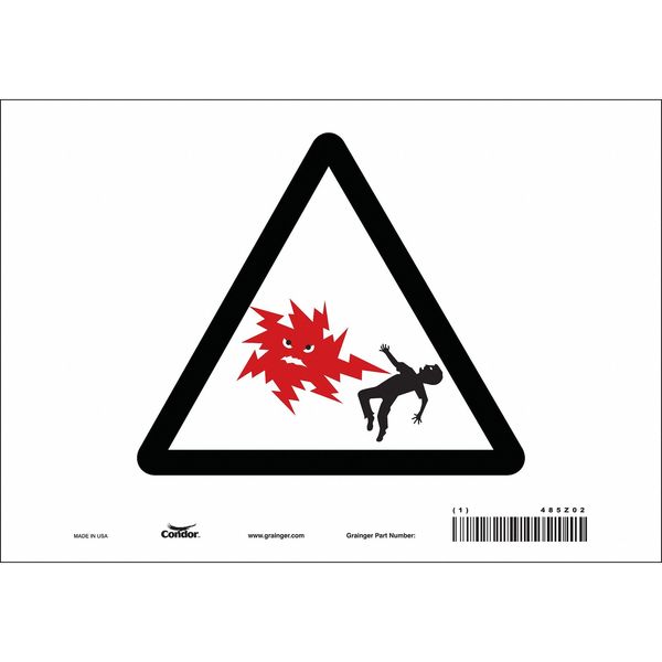 Safety Sign, 7 in Height, 10 in Width, Vinyl, Vertical Rectangle, English, 485Z02