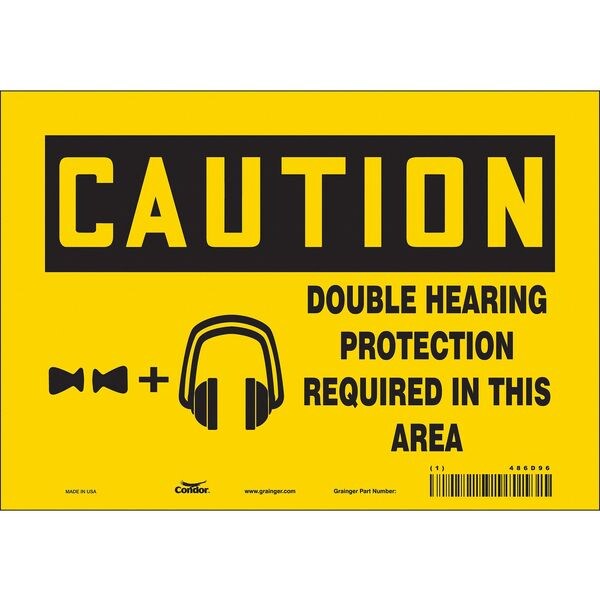 Safety Sign, 7 in Height, 10 in Width, Vinyl, Vertical Rectangle, English, 486D96