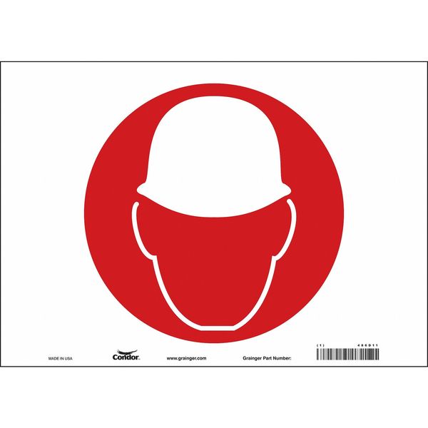Safety Sign, 10 in Height, 14 in Width, Vinyl, Horizontal Rectangle, English, 486D11