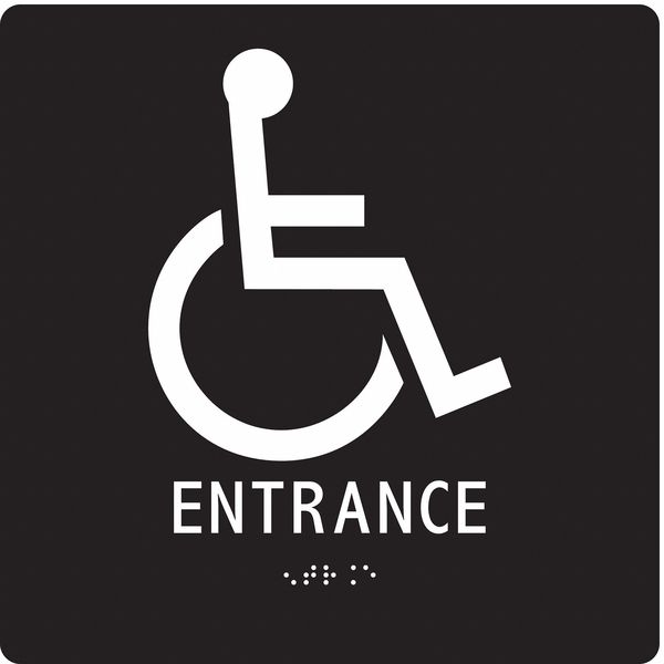 Safety Sign, 8 in H, 8 in W, Modified Acrylic, Square, English, 486G53