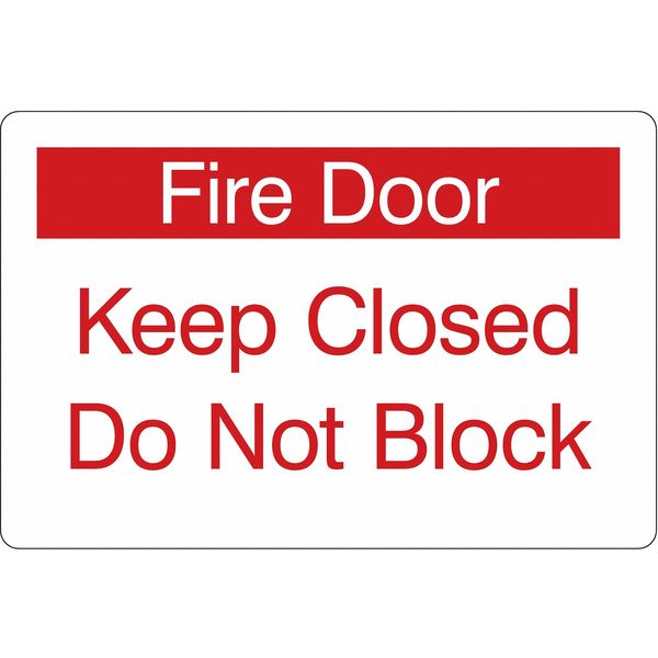Facility Sign, 6 in H, 9 in W, Acrylic, Horizontal Rectangle, English, 486H17