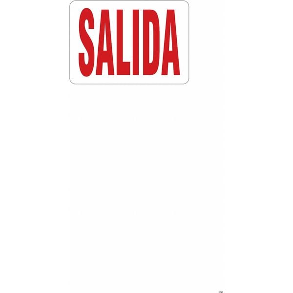 Facility Sign, 7 in Height, 10 in Width, Acrylic, Vertical Rectangle, Spanish