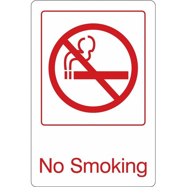 Facility Sign, 9 in Height, 6 in Width, Acrylic, Vertical Rectangle, English