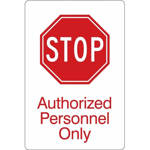 Facility Sign, 9 in Height, 6 in Width, Acrylic, Vertical Rectangle, English