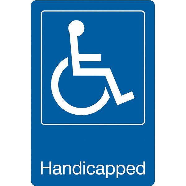 Facility Sign, 9 in Height, 6 in Width, Acrylic, Vertical Rectangle, English