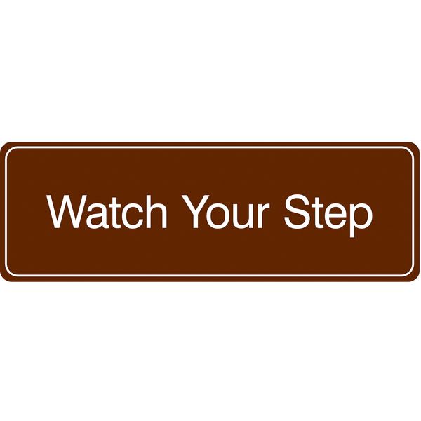 Facility Sign, 3 in Height, 9 in Width, Acrylic, Horizontal Rectangle, English